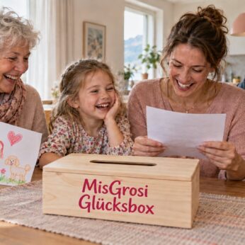 Glücksmomente in der Glücksbox teilen