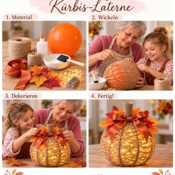 Kürbis Laterne Basteln